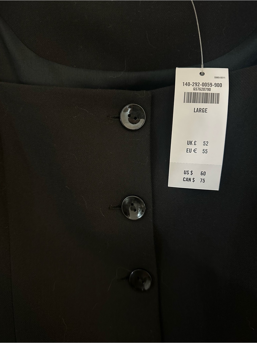 Abercrombie & Fitch Black Square-Neck Button Tank - Picture 2 of 3